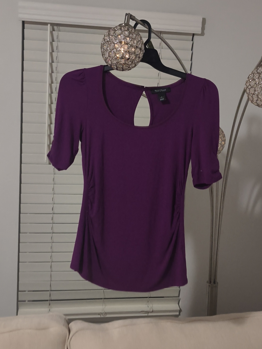 Whit House Black Market Purple Top